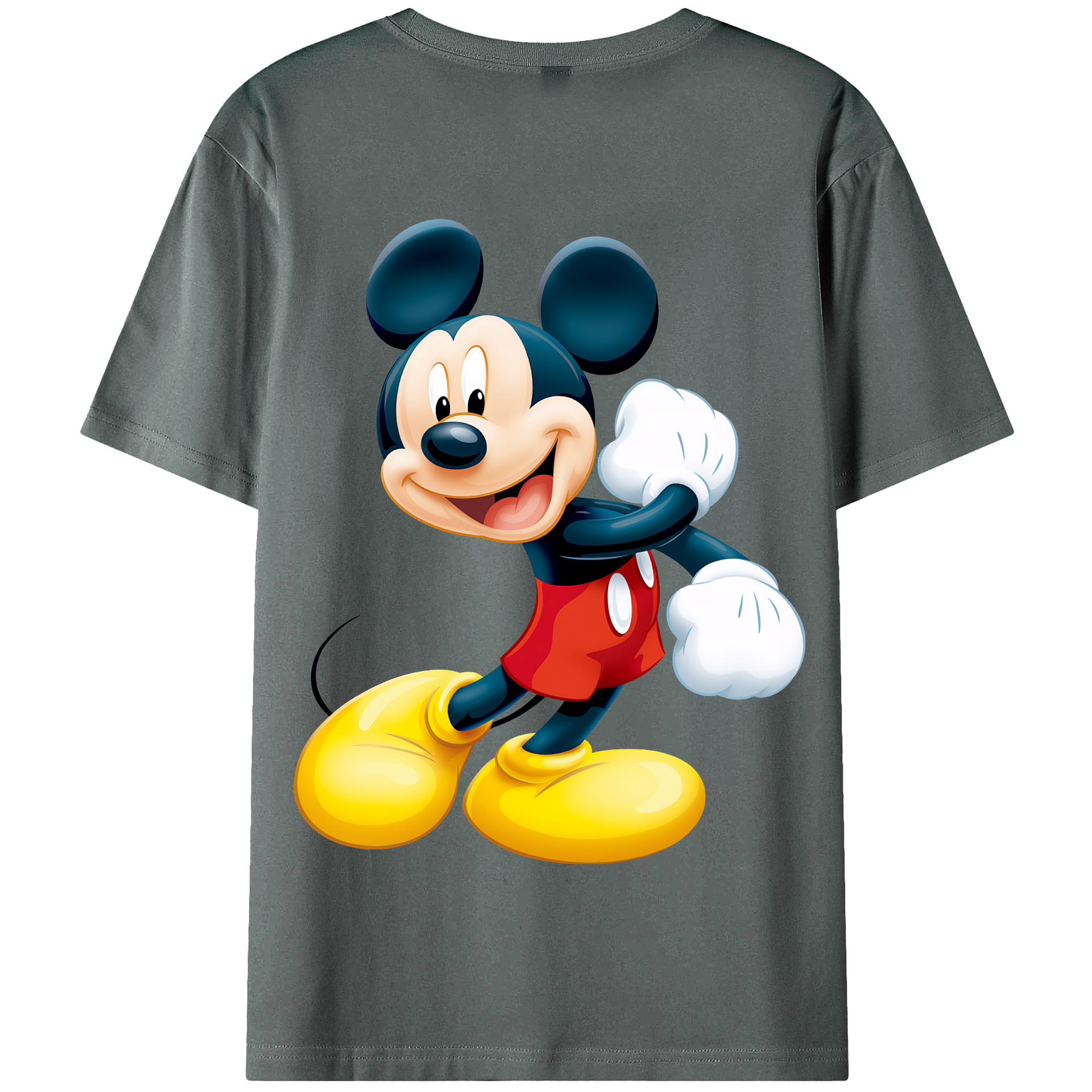 （画像用） ミッキーマウス Mickey Mouse 綿100％半袖Tシャツ（背面プリント）